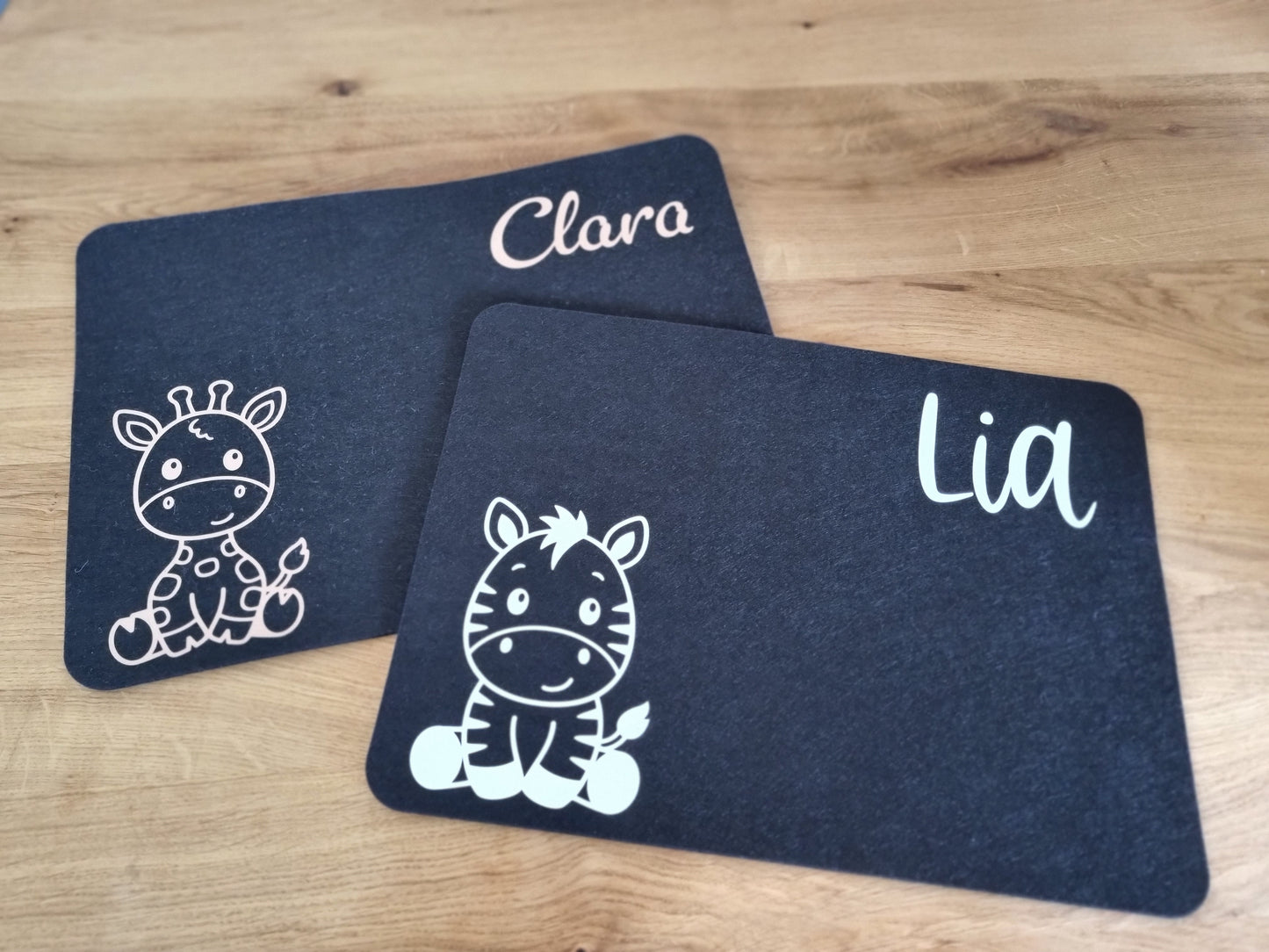 Filzplatzset Kinder personalisiert