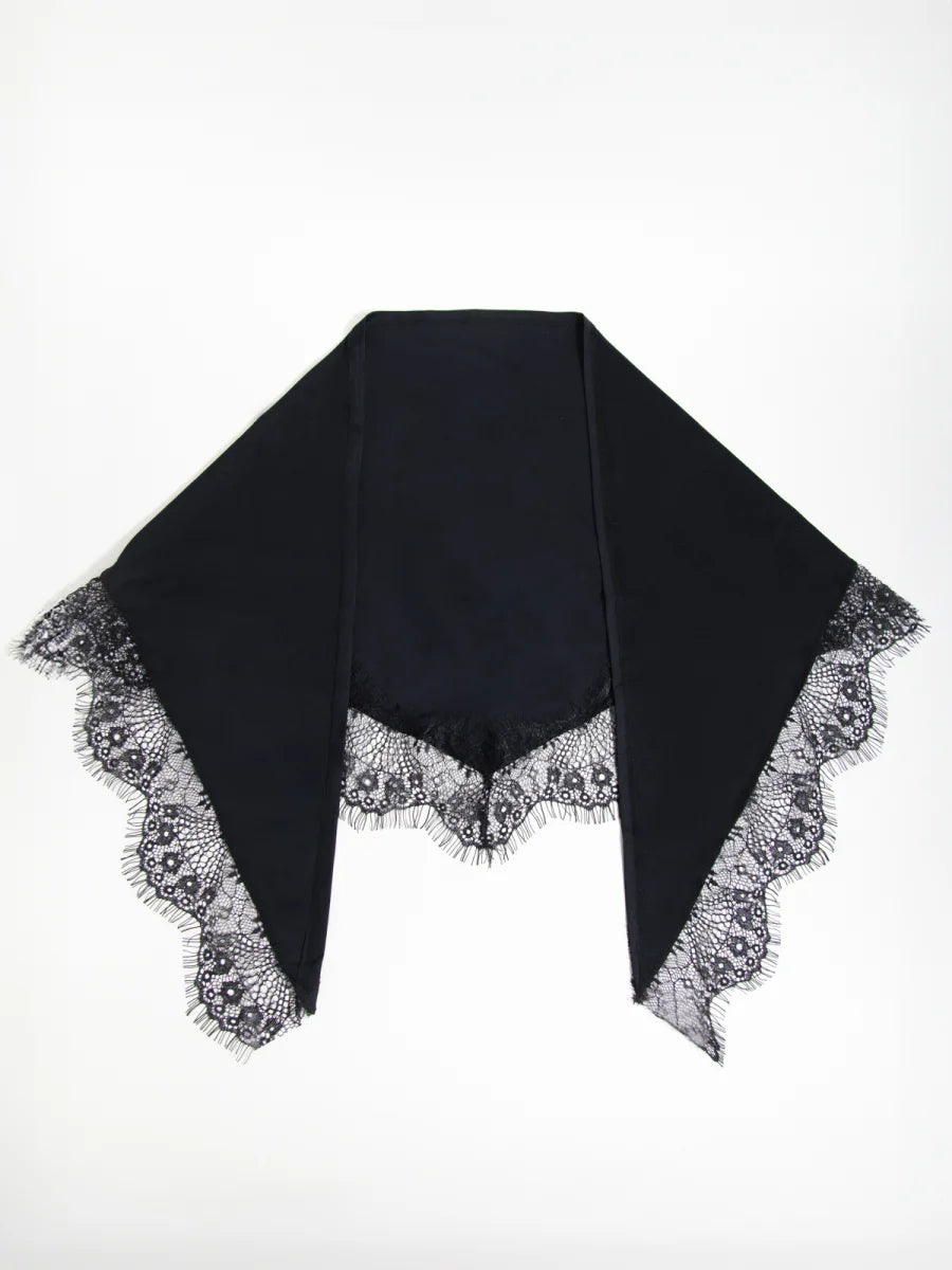 24Colours | Schal mit Spitze | Damen