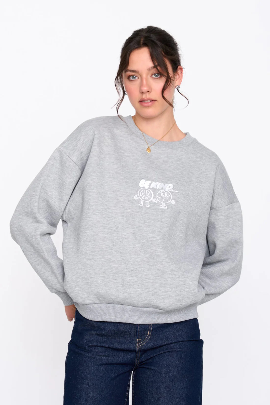 24Colours | Sweatshirt in grau | Damen