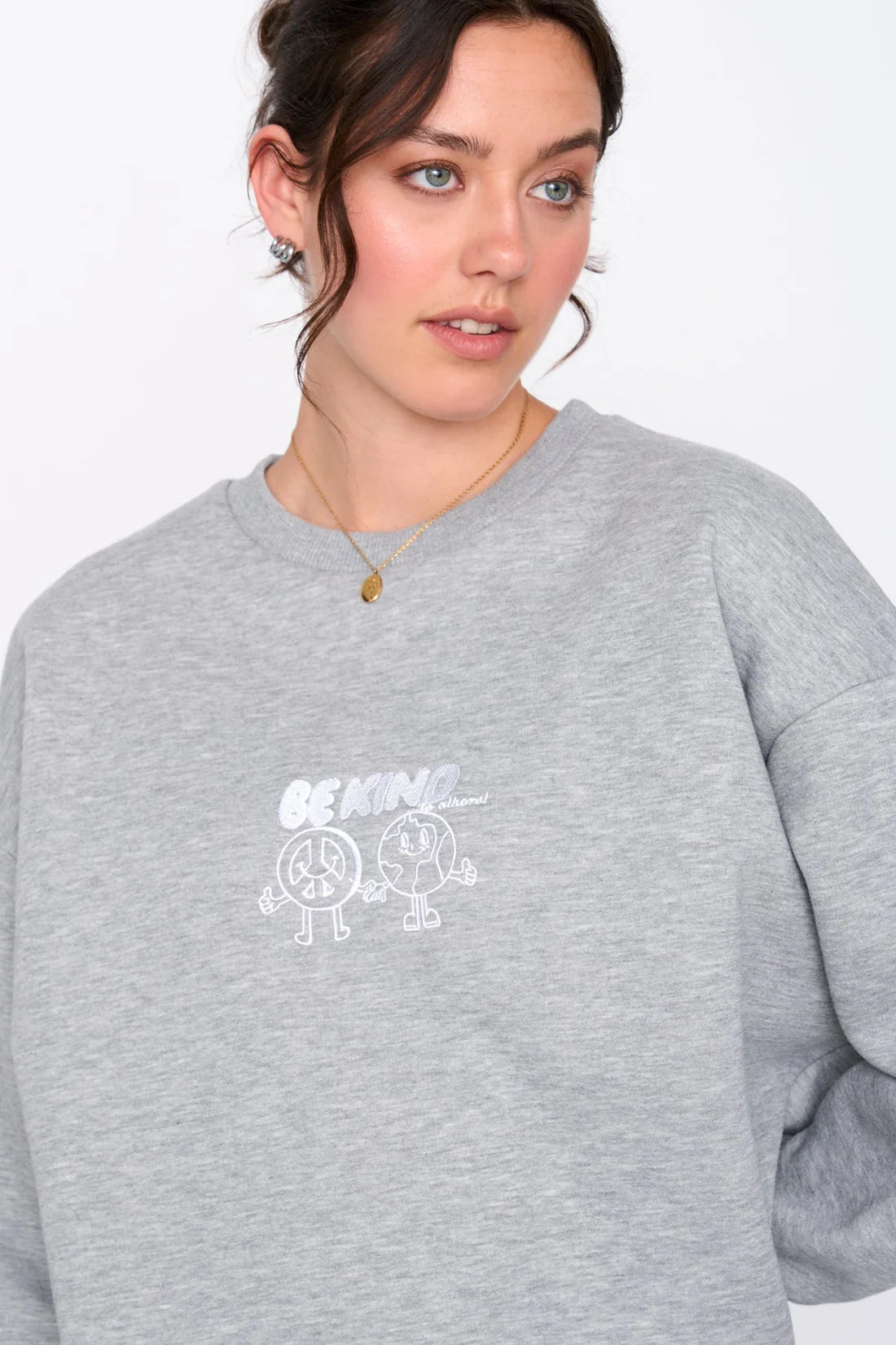 24Colours | Sweatshirt in grau | Damen
